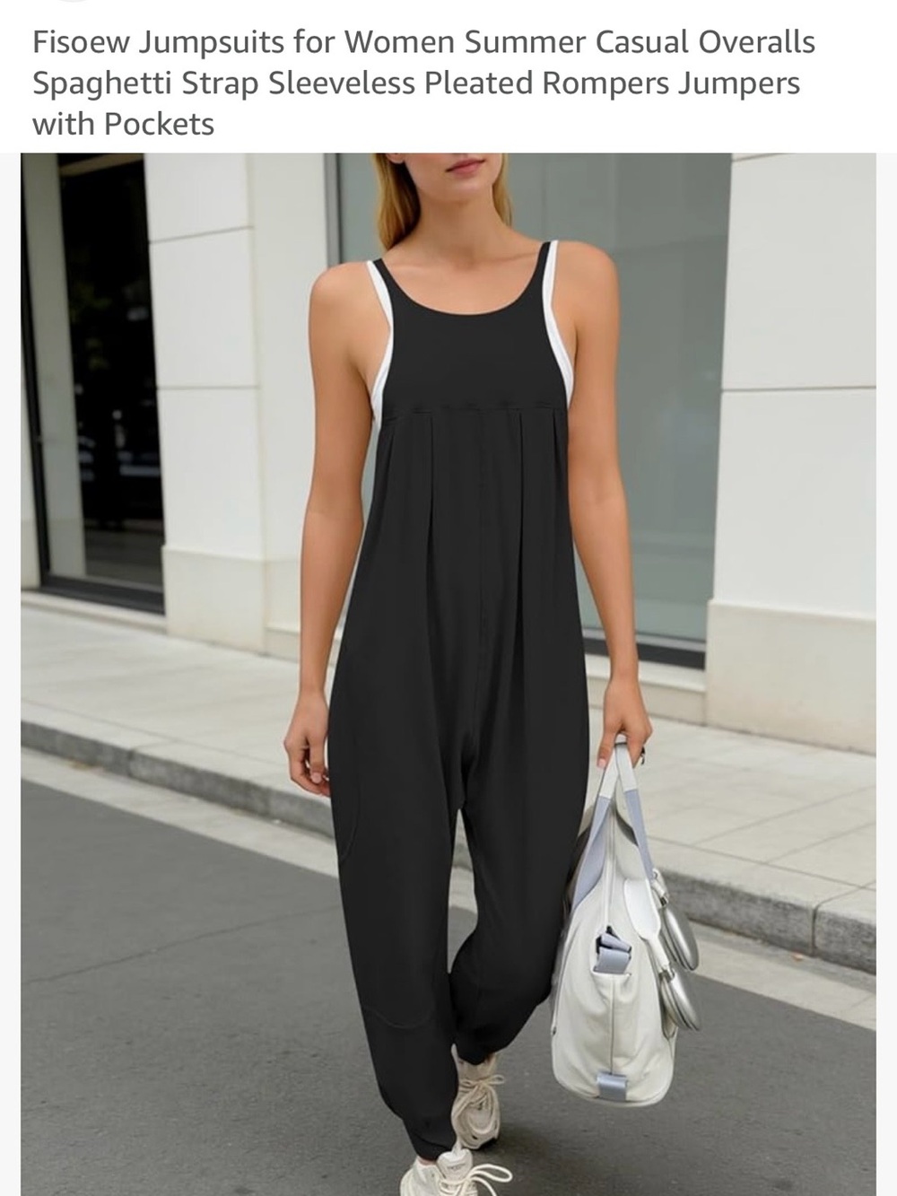 Amazon Black Sleeveless Jumpsuit